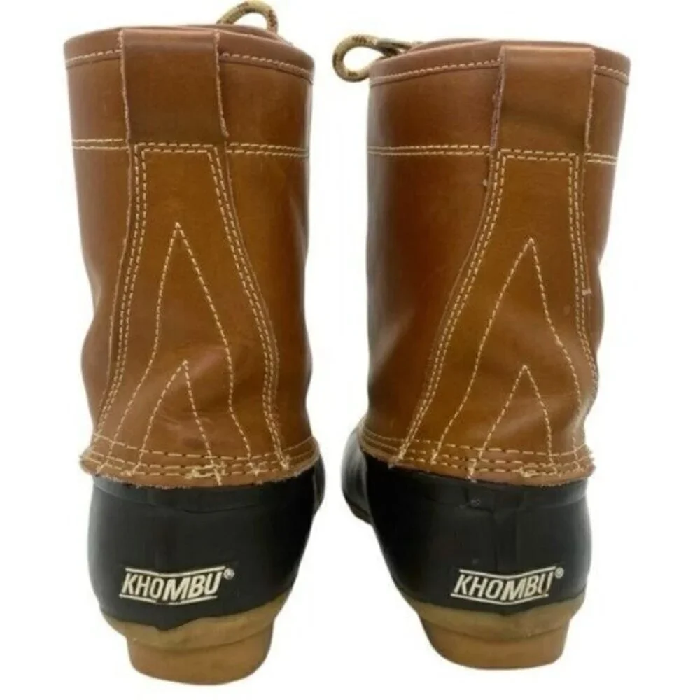 Khombu Women's Letty Leather Duck Boots Waterproof